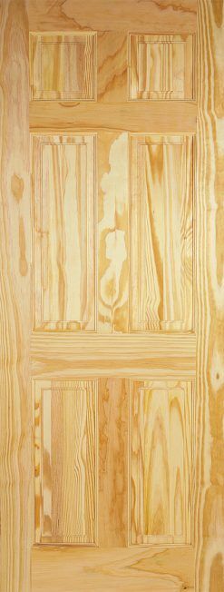 LPD Internal Clear Pine 6 Panel Door (Panels change according to size of door)