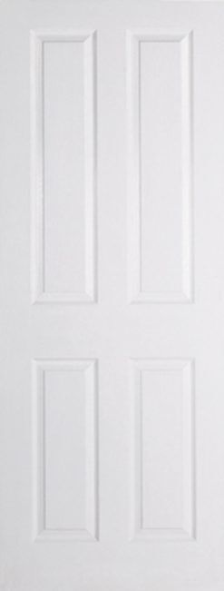 LPD Internal Textured 4 Panel Square Top White Moulded Door