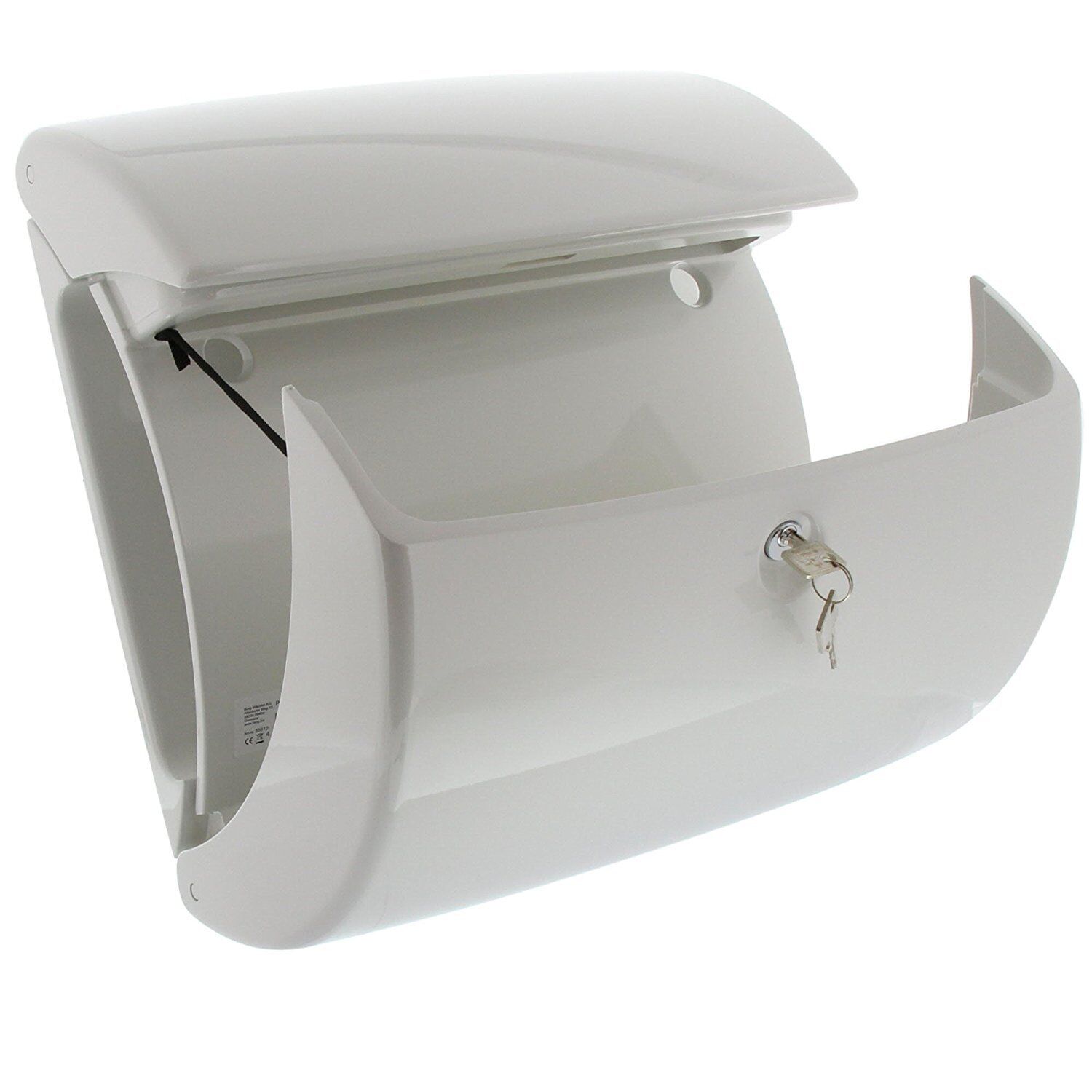 Burg-Wachter Piano 886 W Post Box in White Burg-Wachter Piano 886 W Post Box in White