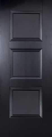 LPD Internal Black Amsterdam 3 Panel Primed Door